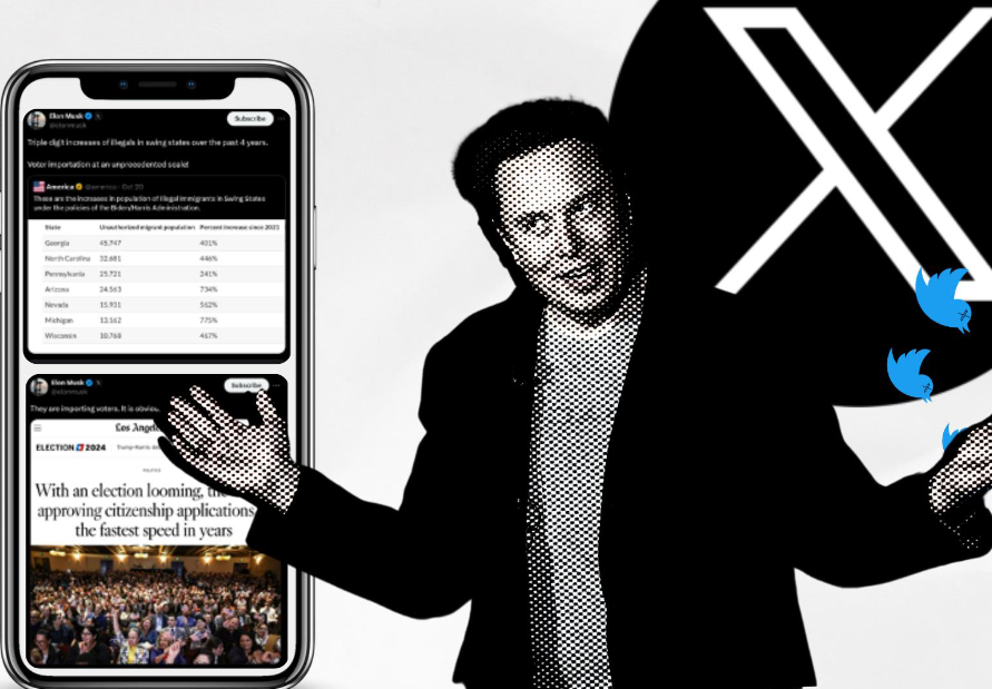 Couverture du Rapport "Musk’s Political Posts" de l'ONG Countering Digital Hate (CCDH)